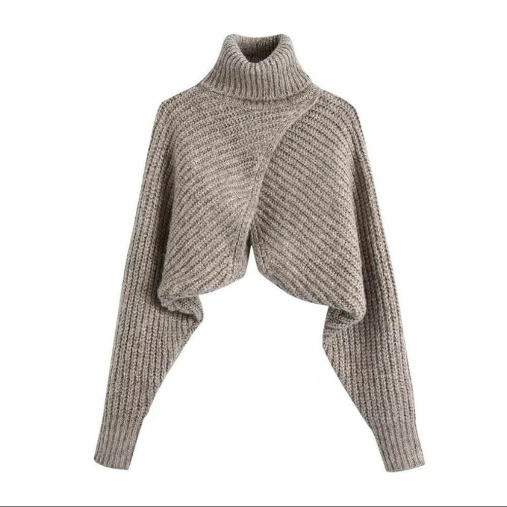 Crossover knit arm warmers